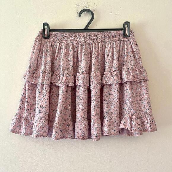 Princess Polly Dresses & Skirts - PRINCESS POLLY pink floral mini skirt